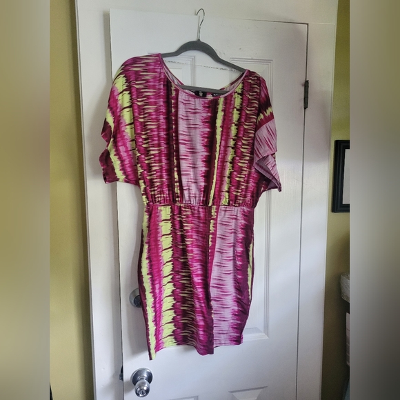 Buffalo by David Bitton pink and green dress - Picture 1 of 8